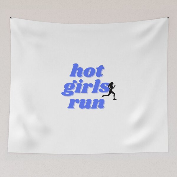 Item preview, Hot girls run, blue design  designed and sold by ChiWellness Shop.