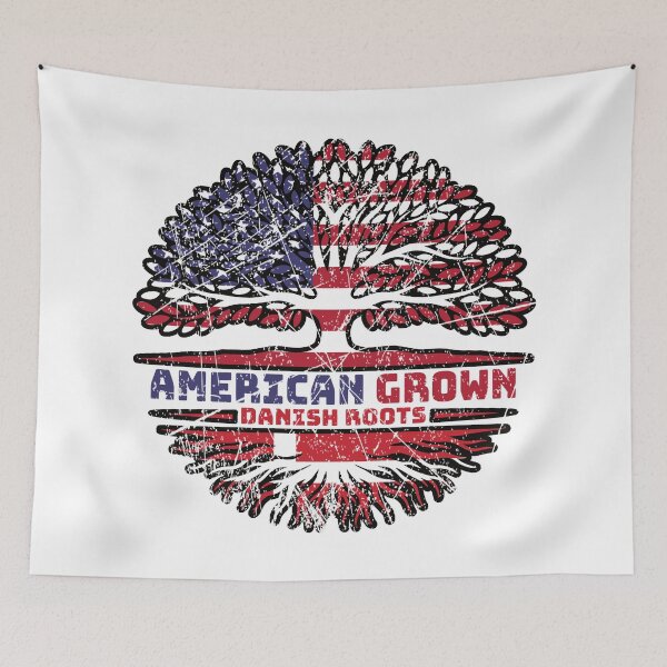 Item preview, Danish Denmark US American USA United States Tree Roots Flag designed and sold by FlagX.