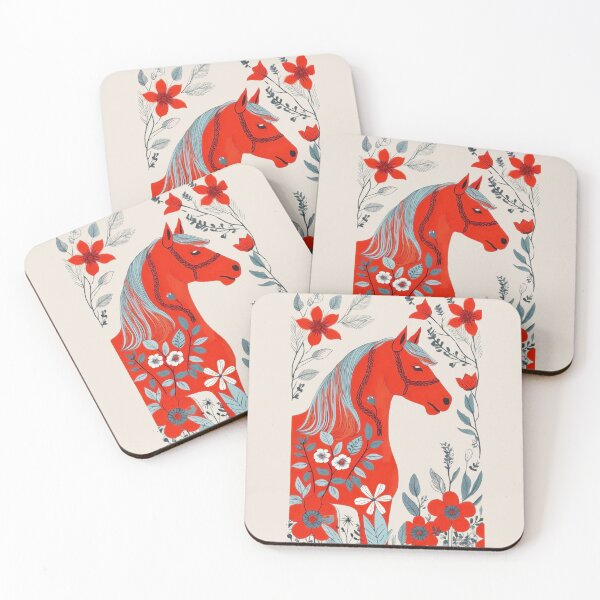 Item preview, Swedish Dala Horses Red, Funny Dala Horses designed and sold by Madebysomeny.