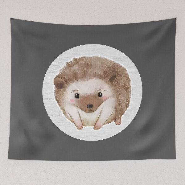 Item preview, Hedgehog Watercolor Drawing designed and sold by LivingColorful.