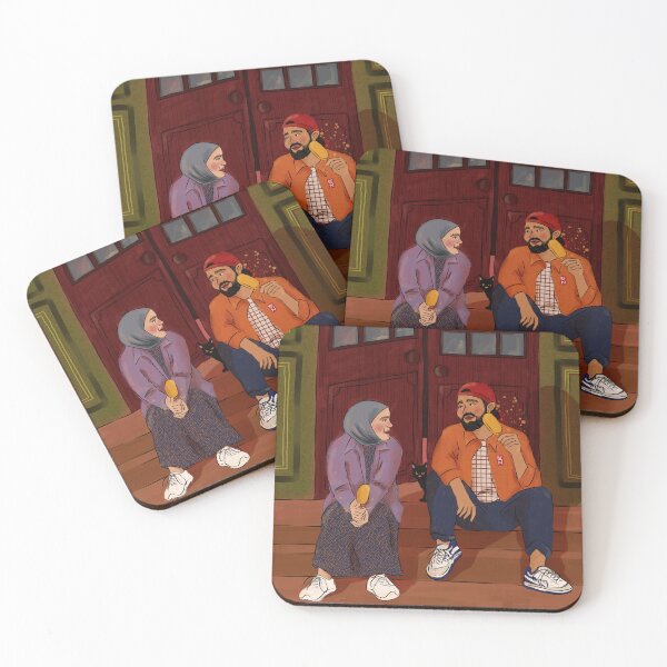 Item preview, Muslim cool couple eating ice cream designed and sold by benanstudio.