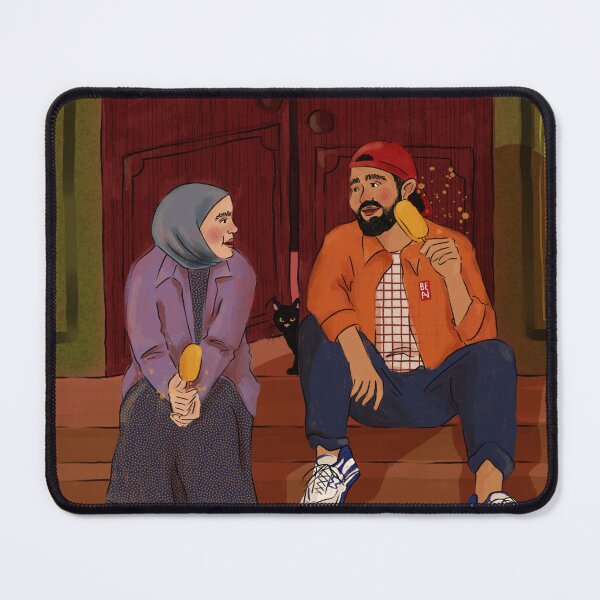 Item preview, Muslim cool couple eating ice cream designed and sold by benanstudio.