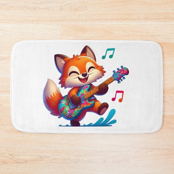 Item preview, Melodic Fox: Whimsical Guitar Groove designed and sold by AI-Only Creations.