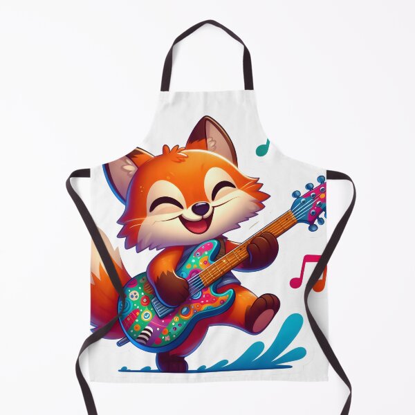Item preview, Melodic Fox: Whimsical Guitar Groove designed and sold by AI-Only Creations.