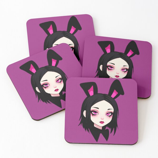 Item preview, Vibrant Pink and Black Goth Bunny Girl designed and sold by MadnessEnvelope.