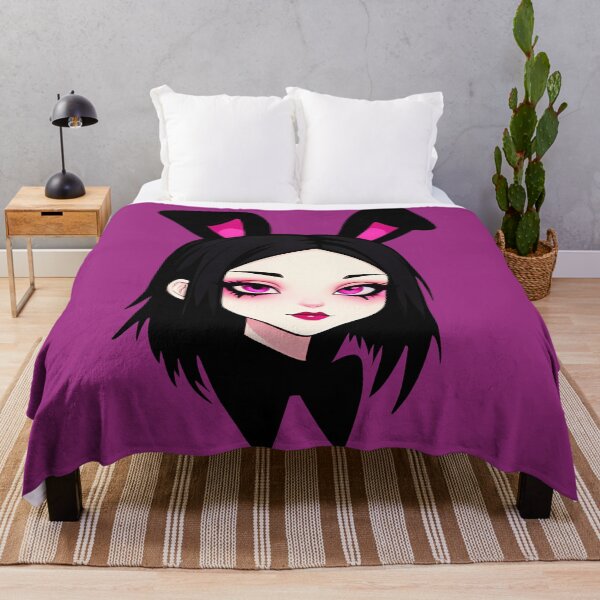 Item preview, Vibrant Pink and Black Goth Bunny Girl designed and sold by MadnessEnvelope.