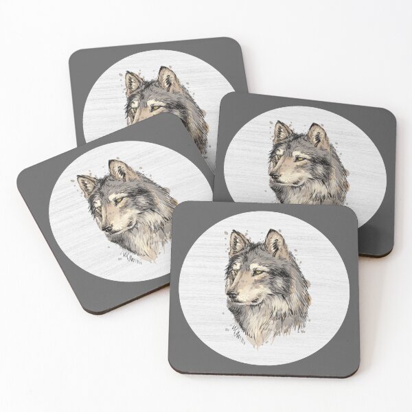 Item preview, Watercolor Drawing of a Wolf designed and sold by LivingColorful.
