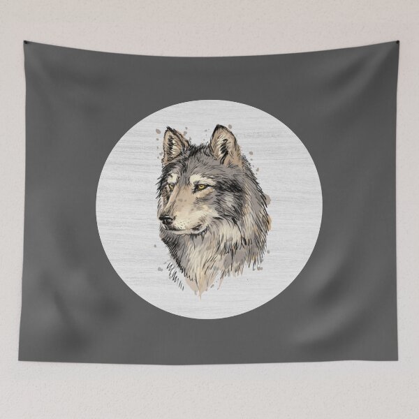 Item preview, Watercolor Drawing of a Wolf designed and sold by LivingColorful.