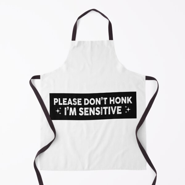 Item preview, Please Don't Honk I'm Sensitive Funny Bumper designed and sold by BUMPER-STICKERS.