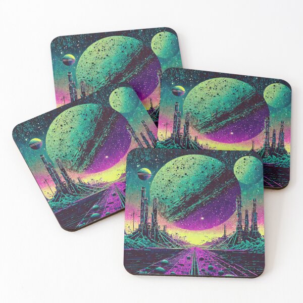 Item preview, SCI FI Illustration Alien City 1 designed and sold by Synthwave Poem.