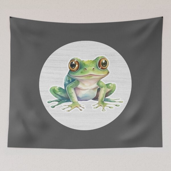 Item preview, Watercolor Drawing of a Frog designed and sold by LivingColorful.