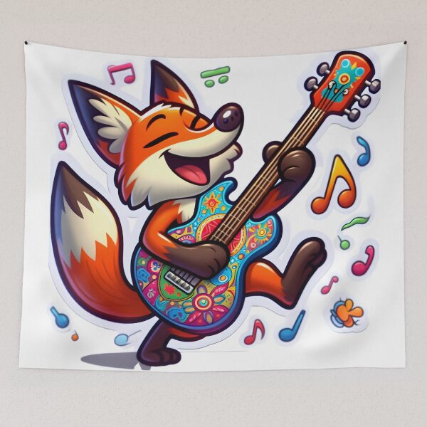 Item preview, Fox's Guitar Tune designed and sold by AI-Only Creations.
