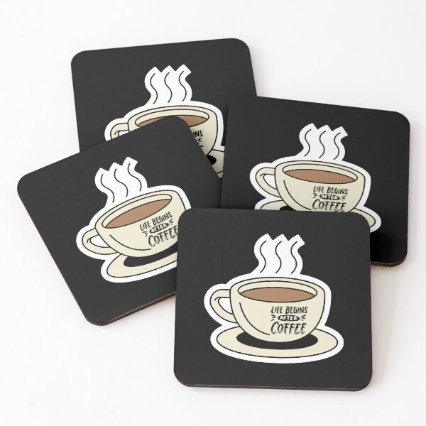 Item preview, Life begins after coffee designed and sold by Imagin8Graphic.