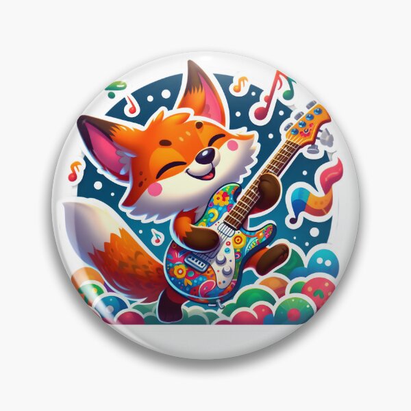 Item preview, Strumming Fox designed and sold by AI-Only Creations.