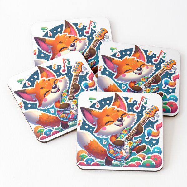 Item preview, Strumming Fox designed and sold by AI-Only Creations.