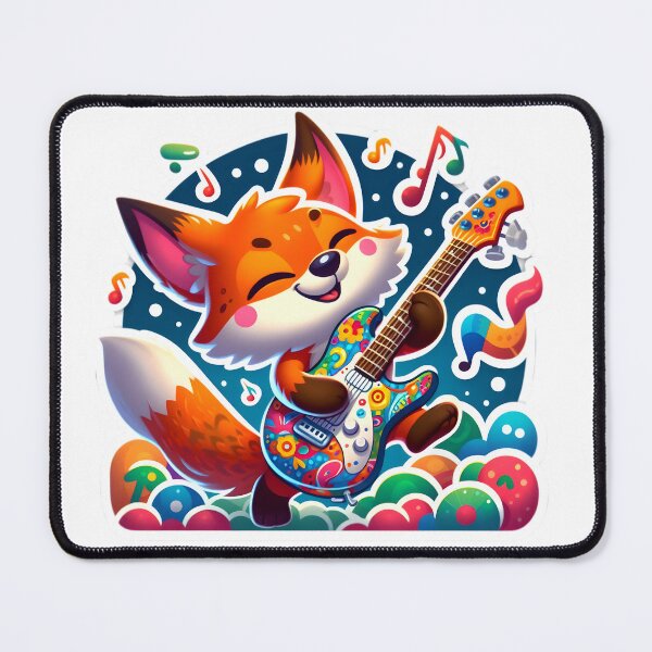 Item preview, Strumming Fox designed and sold by AI-Only Creations.