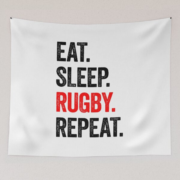 Item preview, Eat. Sleep. Rugby. Repeat.  designed and sold by Angry Swan Designs.