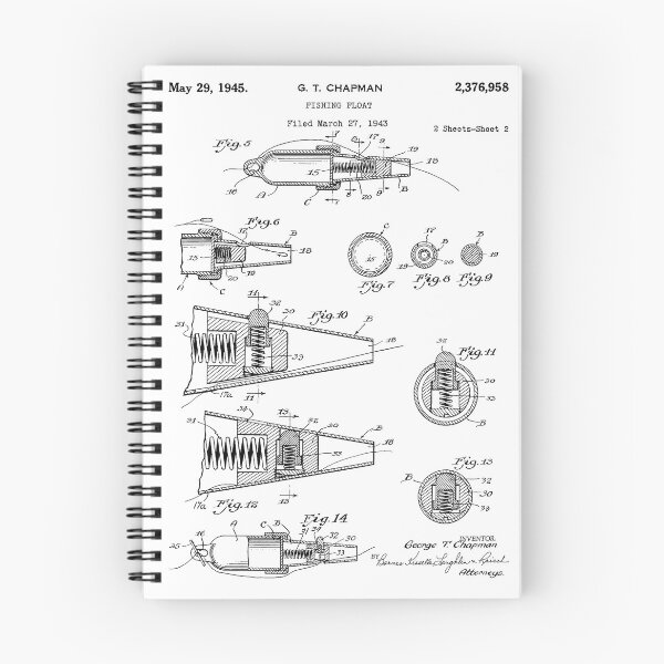 Item preview, Fishing Float Vintage Patent Art 2 White Background designed and sold by Peek-Designs.