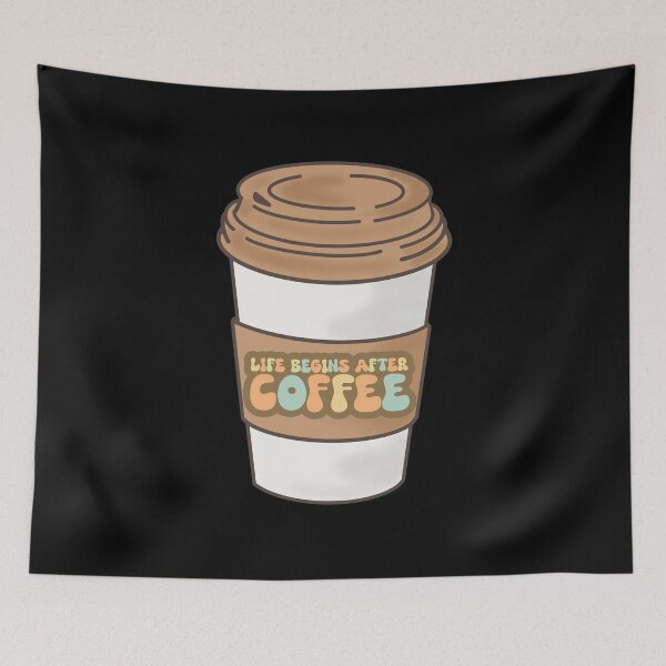 Item preview, Life begins after coffee designed and sold by Imagin8Graphic.