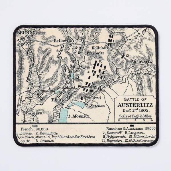 Item preview, Napoleonic Wars - The Battle of Austerlitz - Vintage Map Print designed and sold by TheHappyK.