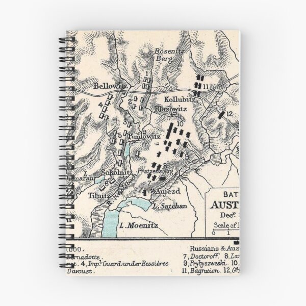 Item preview, Napoleonic Wars - The Battle of Austerlitz - Vintage Map Print designed and sold by TheHappyK.