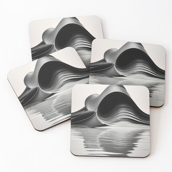 Item preview, Ethereal Flow: Monochromatic Liquid Art designed and sold by ShadeScapeArt.