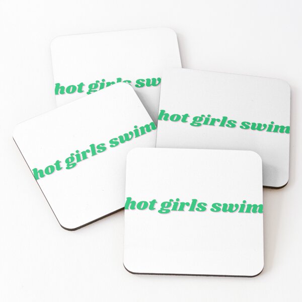 Item preview, hot girls swim, green and pink design designed and sold by ChiWellness Shop.
