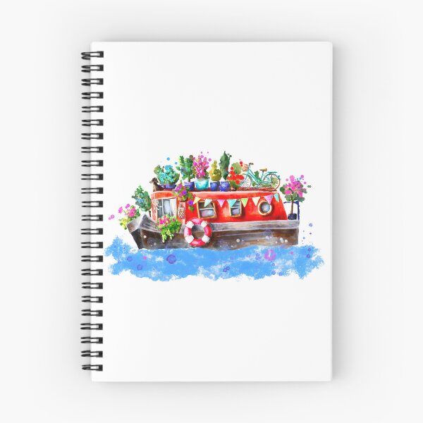 Item preview, Cool Red narrow boat. Canal boat.  designed and sold by Sitenkovamary.