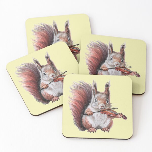 Item preview, Squirrel musician playing violin  isolated designed and sold by Katerina Makarova.