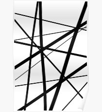 Black and White Geometric Lines Poster