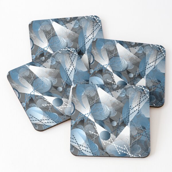 Item preview, Grey, blue, white abstract pattern. designed and sold by marinaklykva.