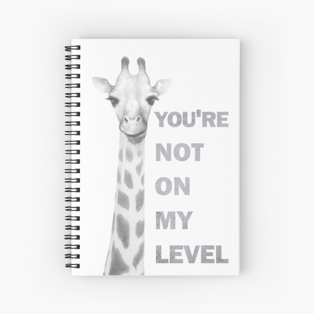  Get On My Level Giraffe T-Shirt Funny Tall Animal