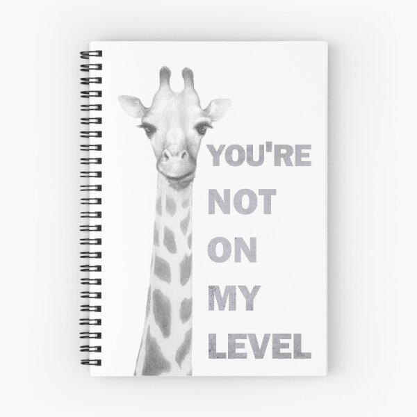 Item preview, Not on my level Giraffe black and white funny quote designed and sold by TheRedFinch.