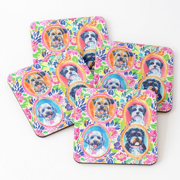 Item preview, Preppy terriers gallery wall designed and sold by SophieClimaArt.