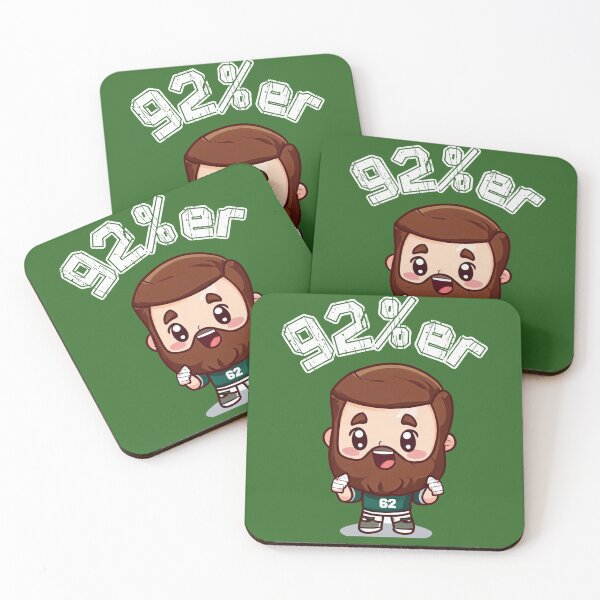 Item preview, Jason Kelce 92 Percenter New Heights Kawaii Philadelphia Eagles Kelly Green designed and sold by Neopian Eagle.