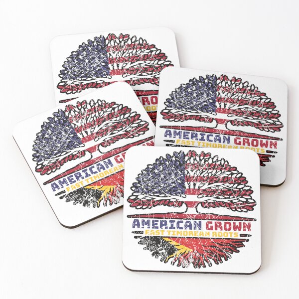 Item preview, East Timor East Timorean American USA Tree Roots Flag designed and sold by FlagX.