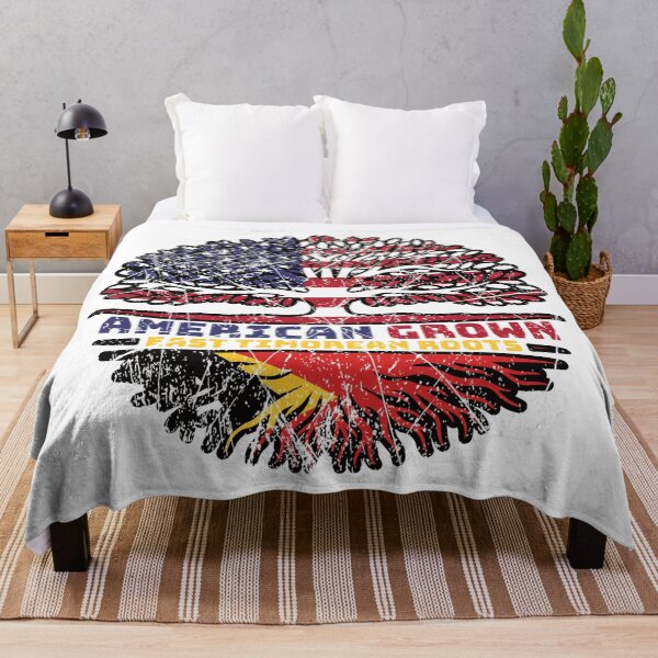 Item preview, East Timor East Timorean American USA Tree Roots Flag designed and sold by FlagX.