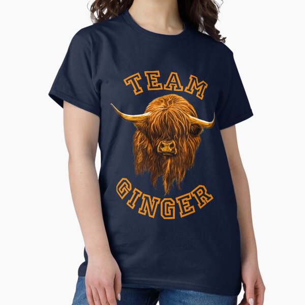 Vista previa del artículo con la obra «Vaca escocesa de las Tierras Altas del equipo Ginger», diseñado y vendido por brodyquixote.