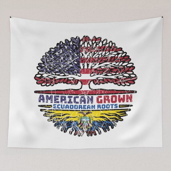 Item preview, Ecuador Ecuadorian Ecuadorean Ecuadoran US American USA United States Tree Roots Flag designed and sold by FlagX.