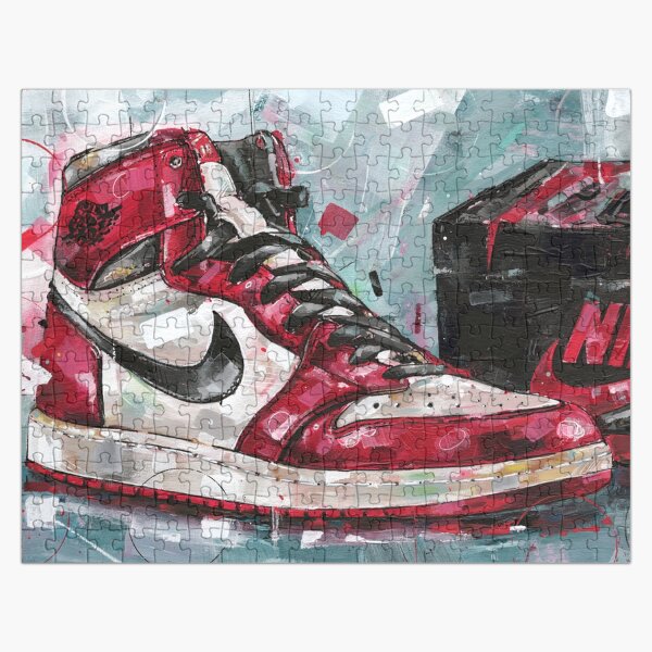 Item preview, Nike airjordan1 Chicago shoebox painting designed and sold by GalleryKauffeld.