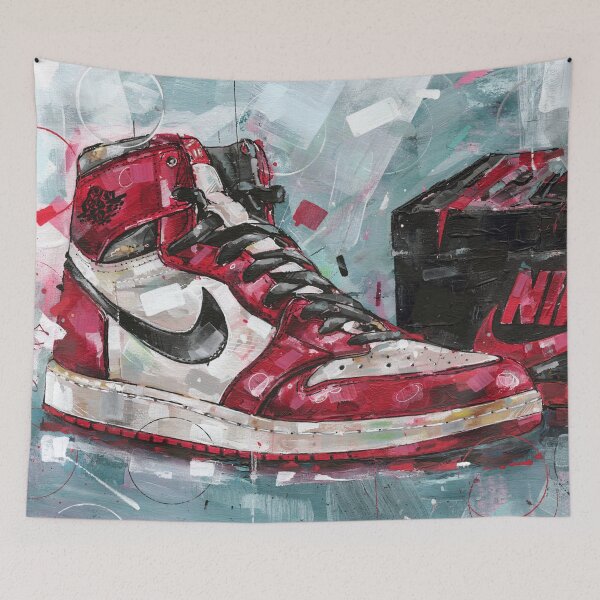 Item preview, Nike airjordan1 Chicago shoebox painting designed and sold by GalleryKauffeld.