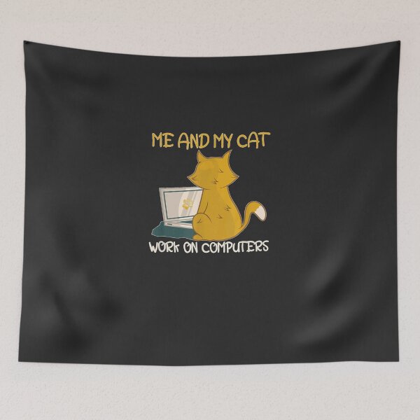 Item preview, Me And My Cat Work On Computers  designed and sold by tfzkkxafx.