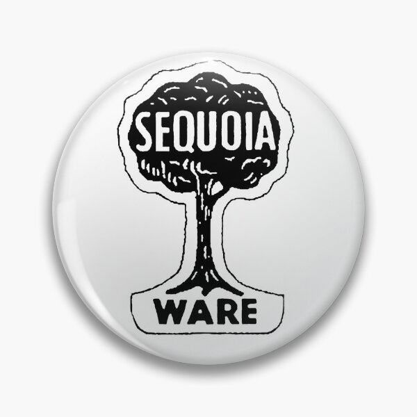 Item preview, Sequoia Ware pottery mark logo in white designed and sold by ceramicshirts.