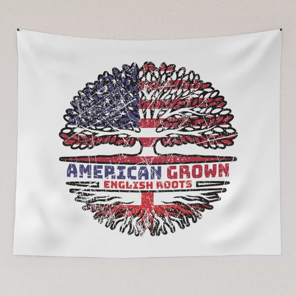 Item preview, England English US American USA United States Tree Roots Flag designed and sold by FlagX.