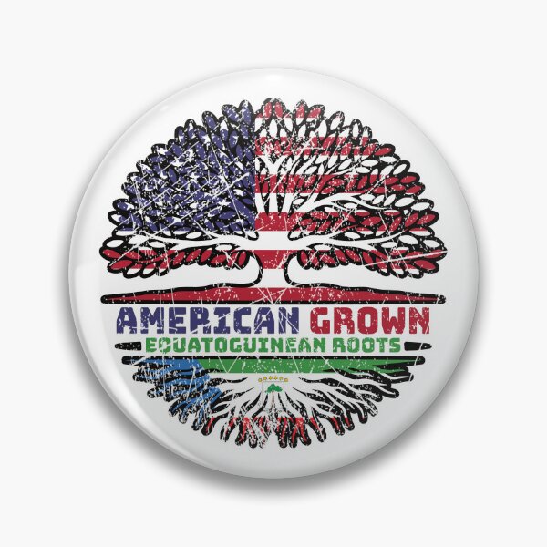 Item preview, Equatorial Guinea Equatoguinean American USA Tree Roots Flag designed and sold by FlagX.