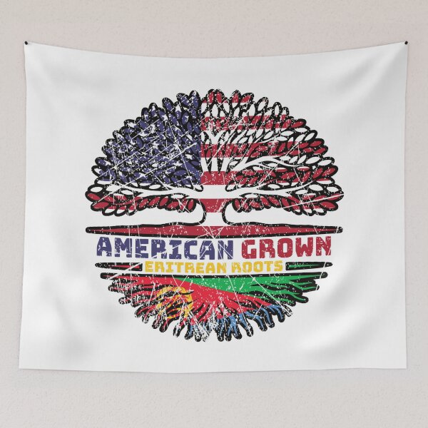Item preview, Eritrea Eritrean US American USA United States Tree Roots Flag designed and sold by FlagX.