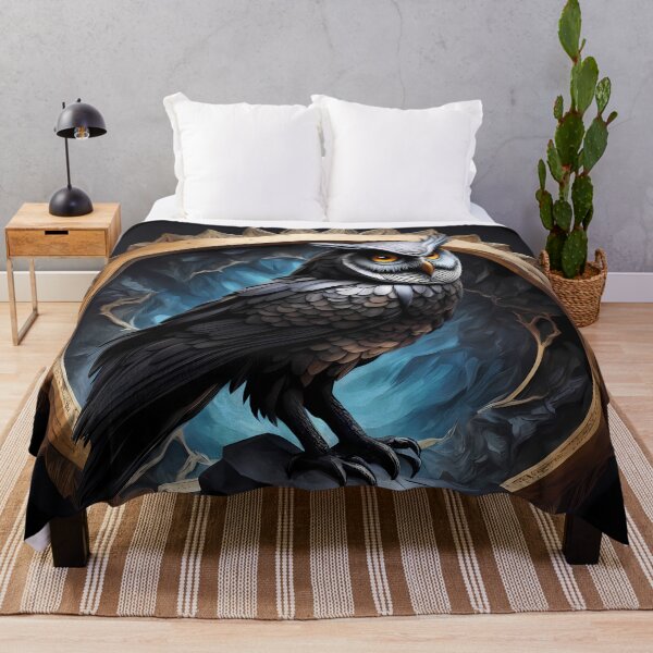 Item preview, Obsidian Owl Statue, Ai Generated Art  designed and sold by ACC .