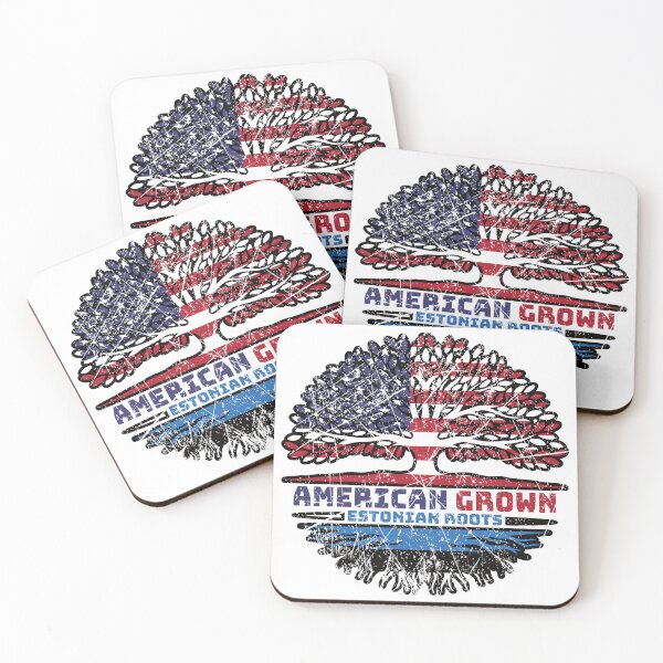 Item preview, Estonia Estonian American USA Tree Roots Flag designed and sold by FlagX.