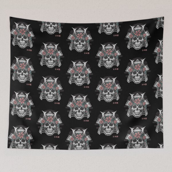 Item preview, Kabuto samurai skull designed and sold by MonochromeEcho.