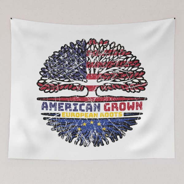 Item preview, European Union EU Europe US American USA United States Tree Roots Flag designed and sold by FlagX.